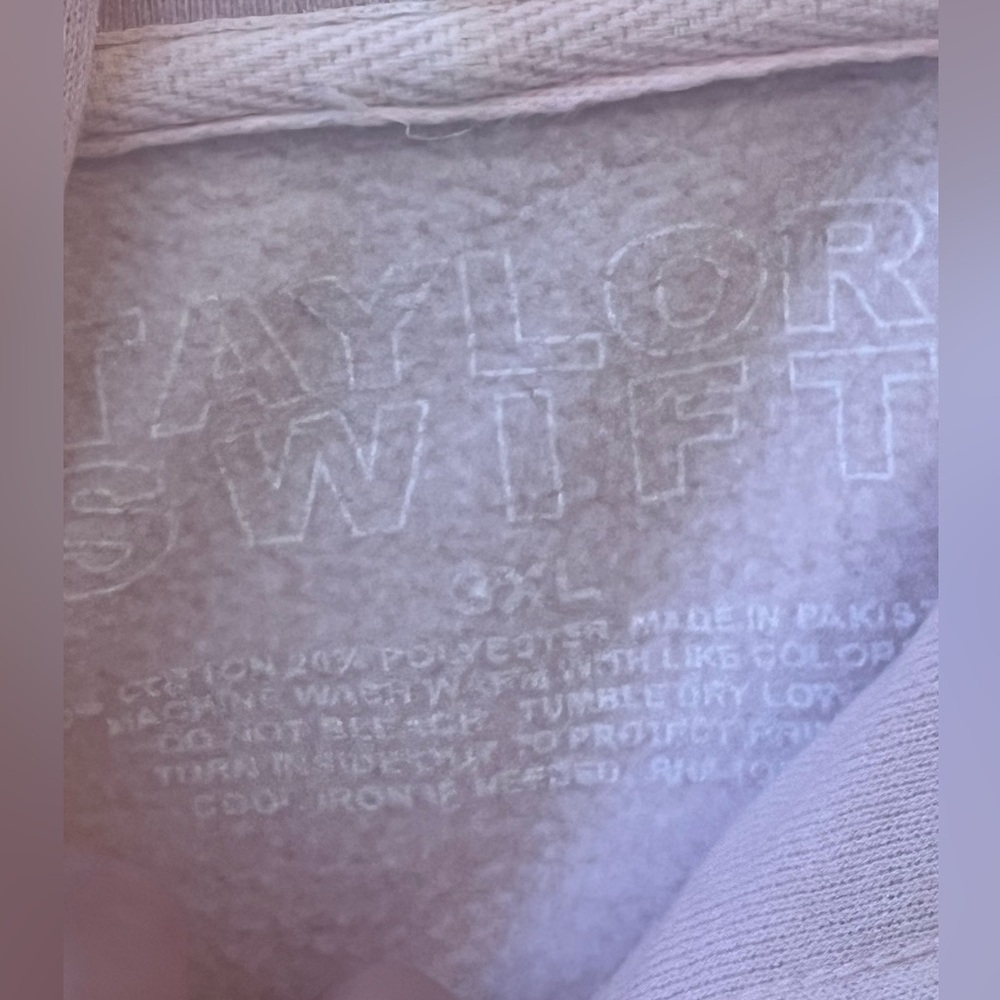 Taylor Swift Pink Glitter Rose Hoodie - Picture 4 of 6